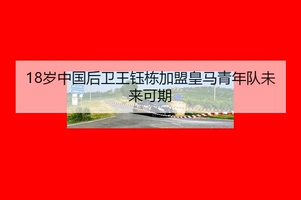 18岁中国后卫王钰栋加盟皇马青年队未来可期